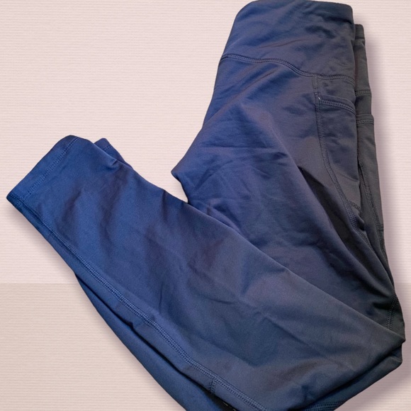 Blue leggings with pockets - Picture 2 of 8